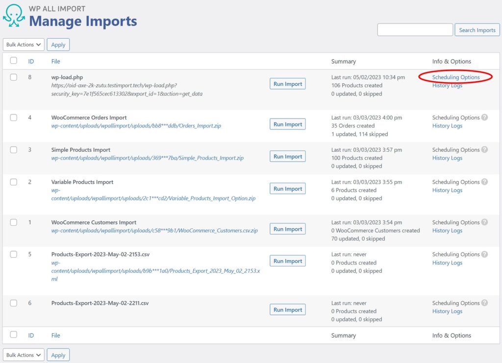 Automatically Import Products WooCommerce Manage Imports