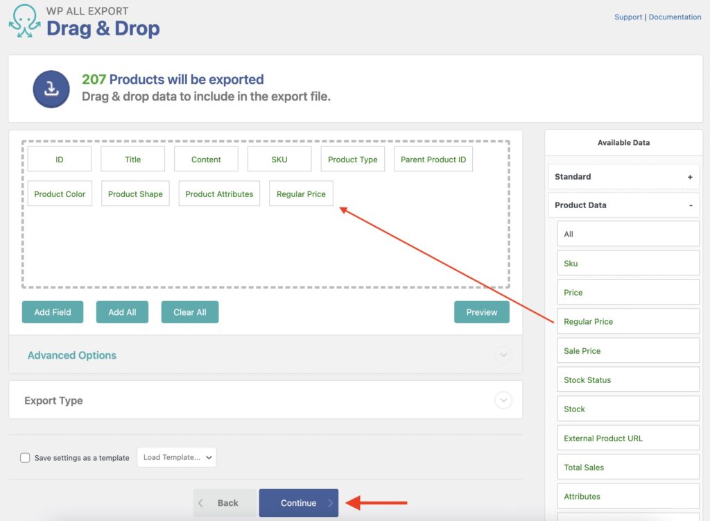 Bulk Edit WooCommerce Products Define Export Columns