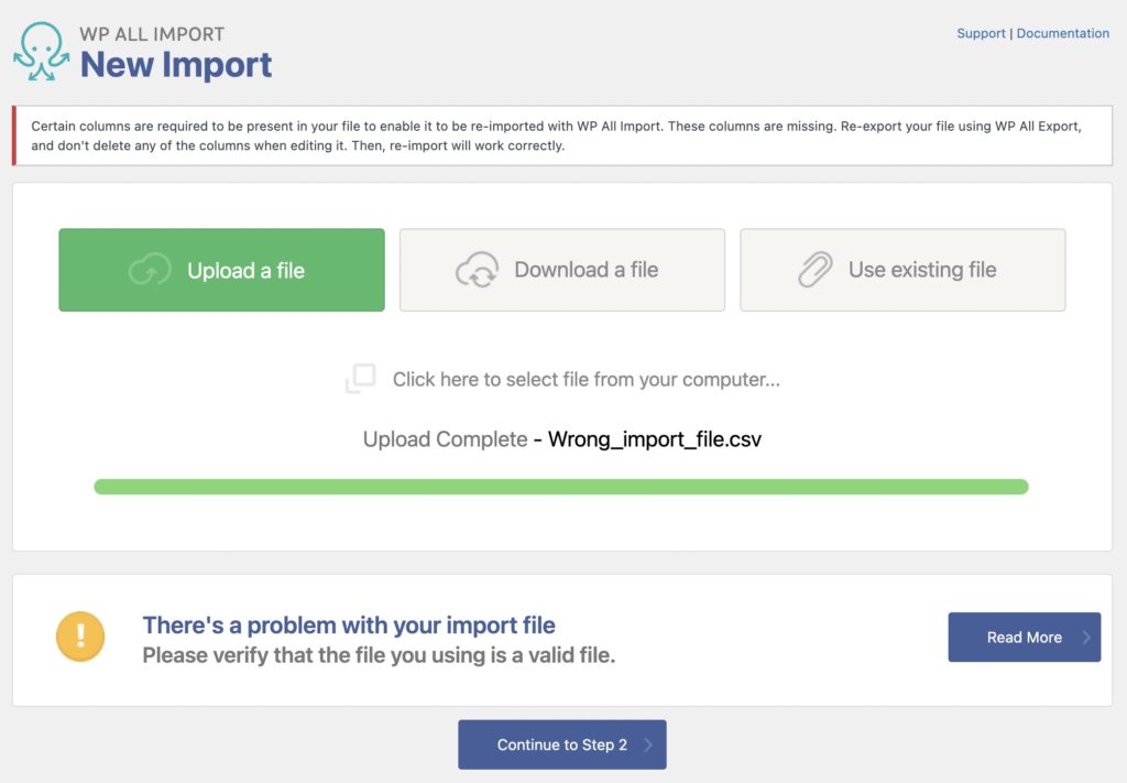 Bulk Edit WooCommerce Products Wrong Import File