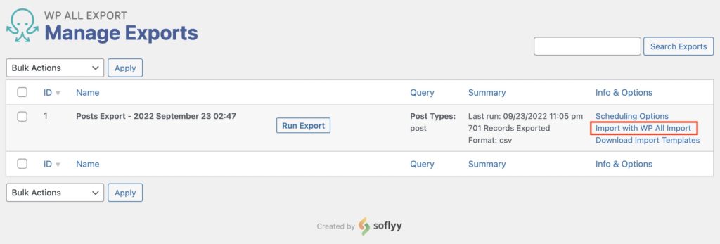 Bulk Edit WordPress Data Manage Exports