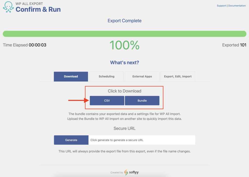 Bulk Edit WordPress Posts Export Complete