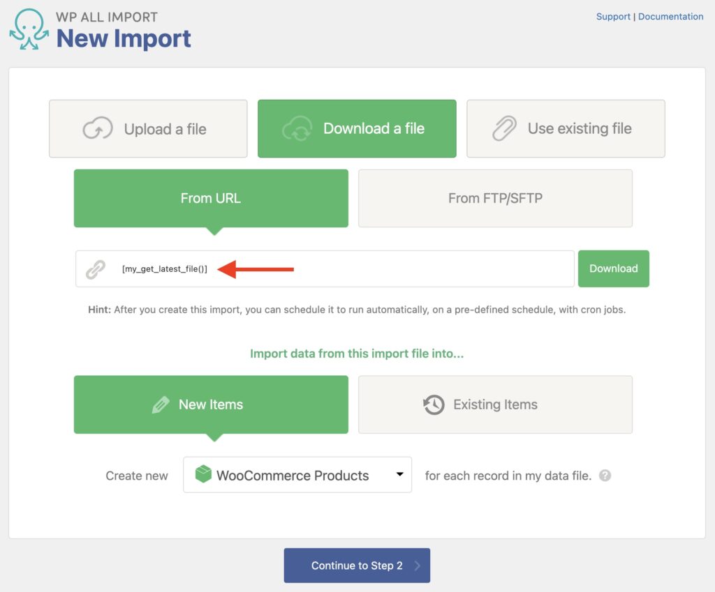 Client Mode for WP All Import Download a File