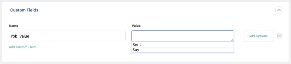 Custom Fields Existing Values