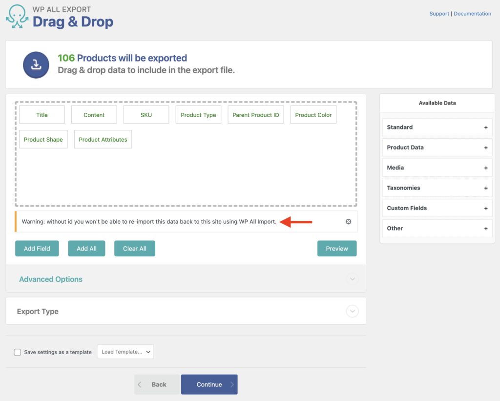 Enable the Import With WP All Import Option