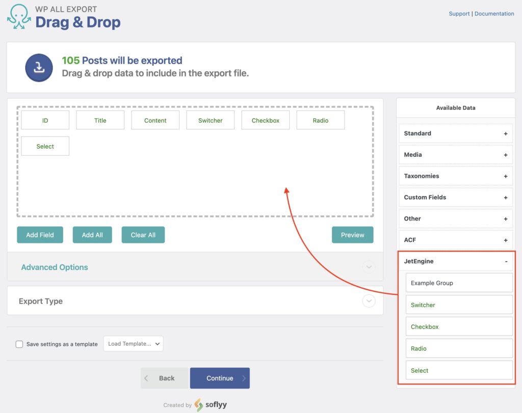 Export JetEngine Choice Fields