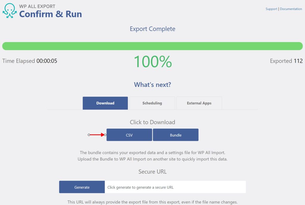 Export Product Categories WooCommerce Export Complete