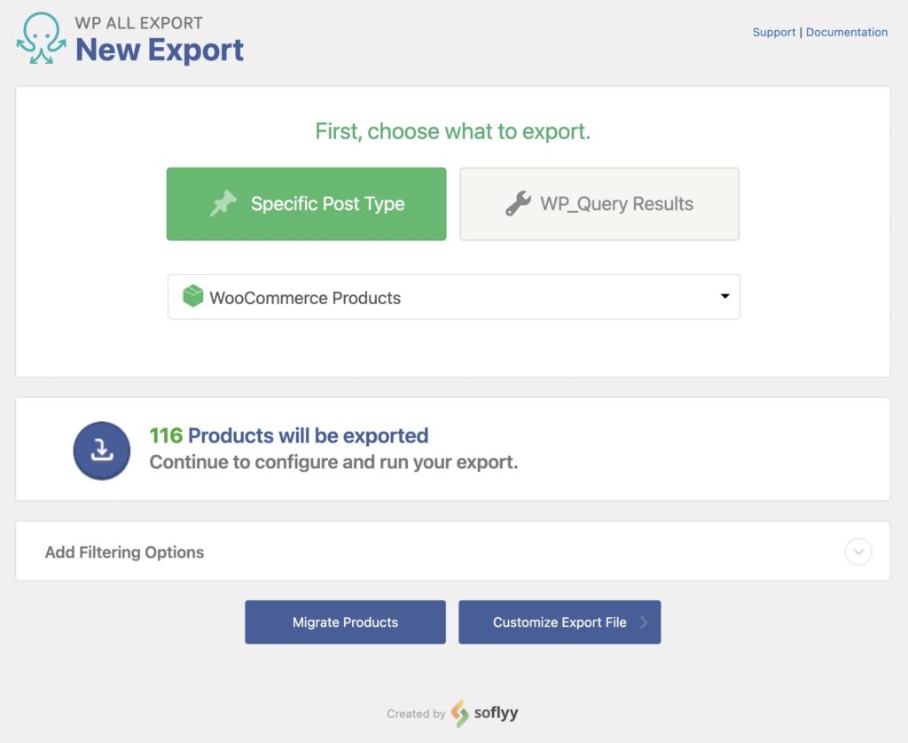 Export Variable Products New Export