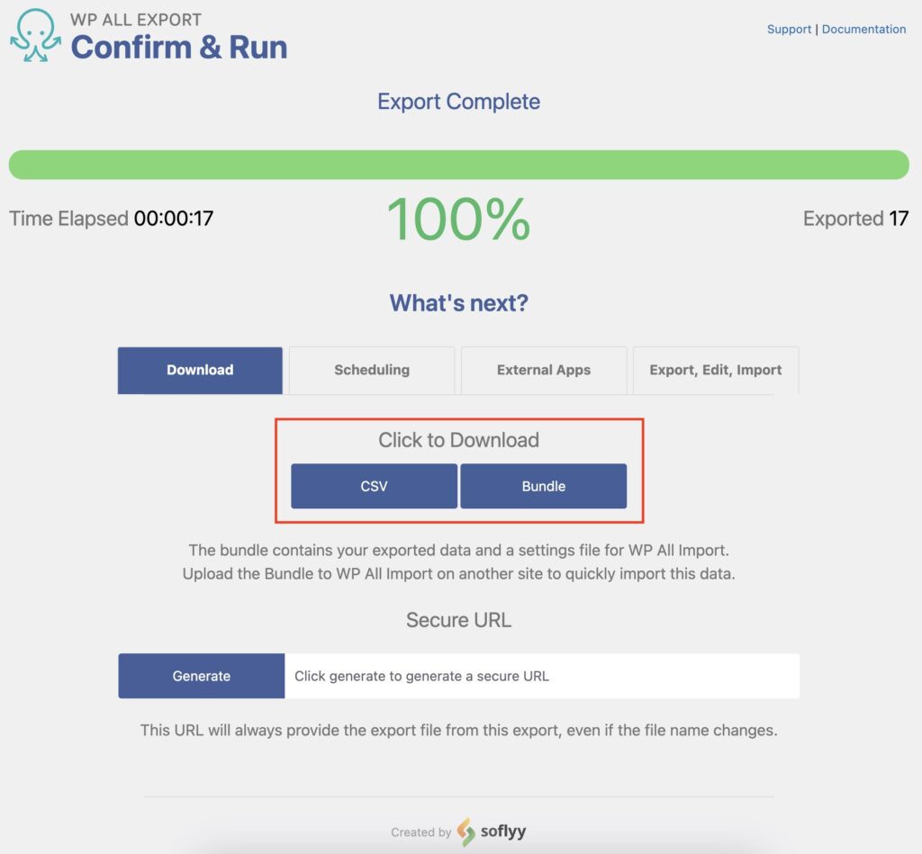 Export WooCommerce Coupons Export Complete