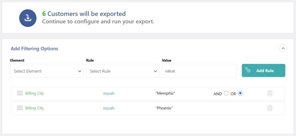 Combination Filter Rule