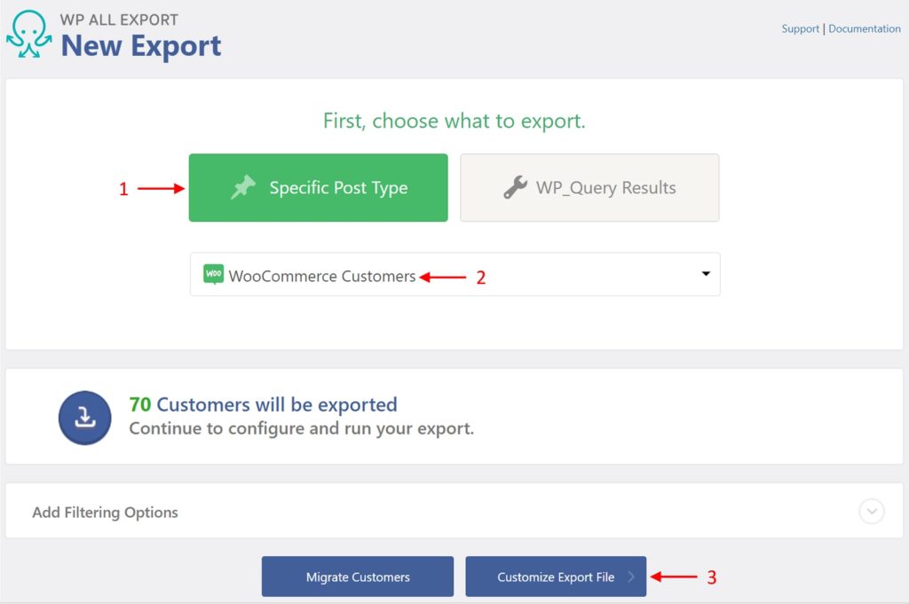 New Customer Export