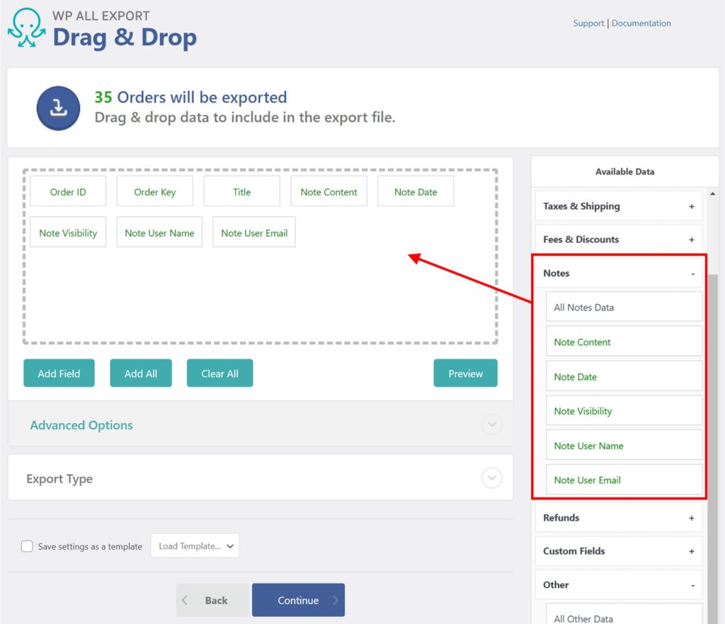 Export WooCommerce Orders Notes