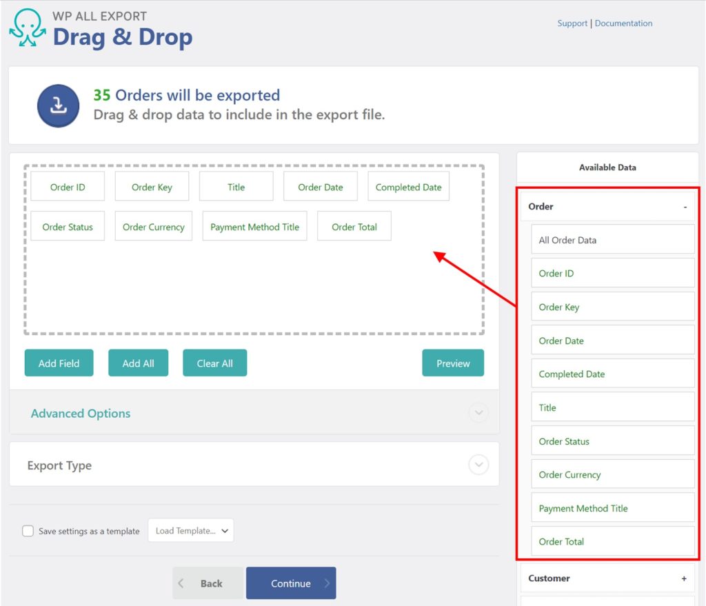 Export WooCommerce Orders Available Data