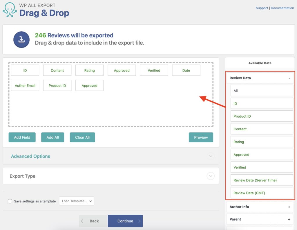 Export WooCommerce Reviews Review Data