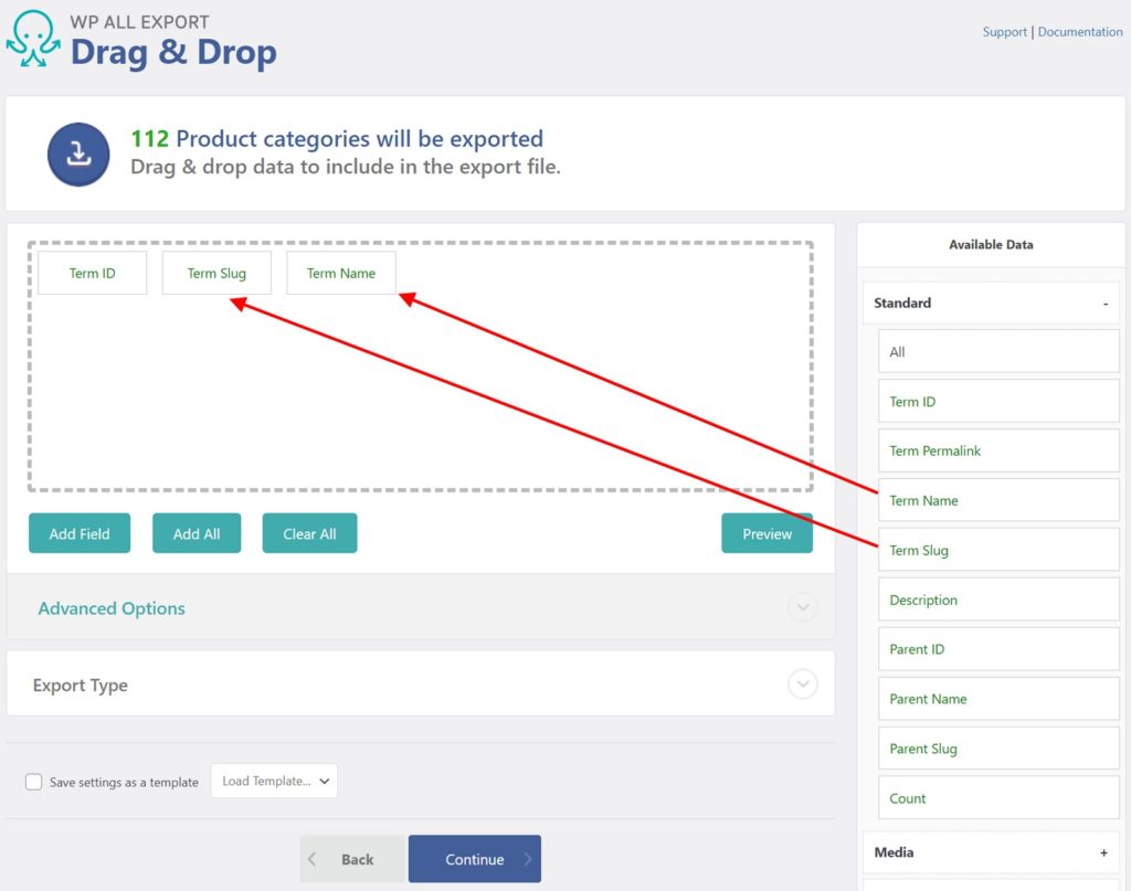 Drag and Drop Interface