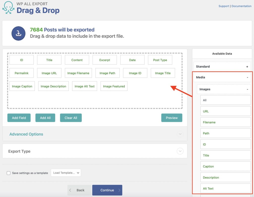 Export WordPress Posts Media