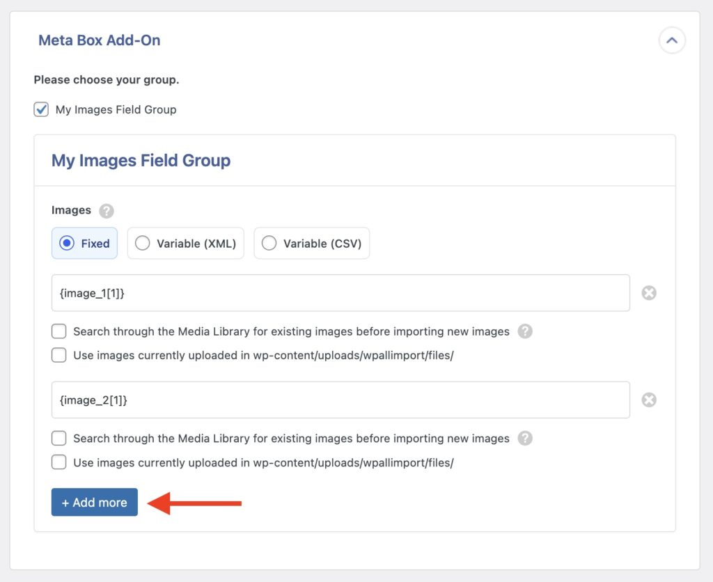 Fixed Cloneable Field Add more