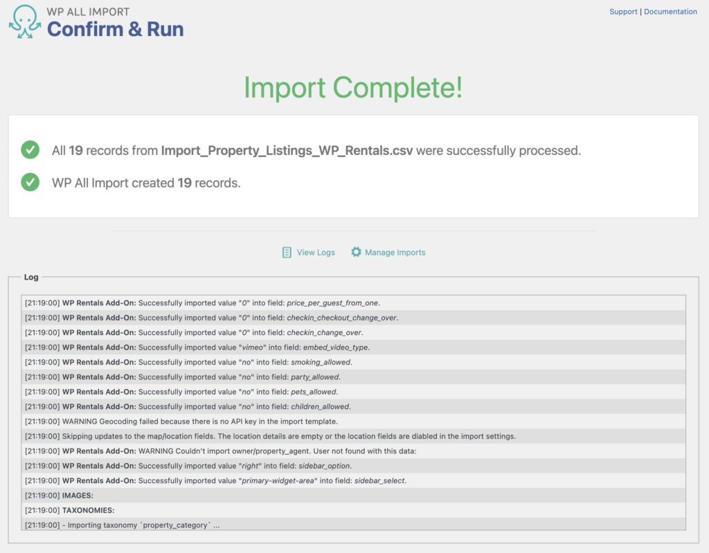 How to Import Listings into WP Rentals Import Complete