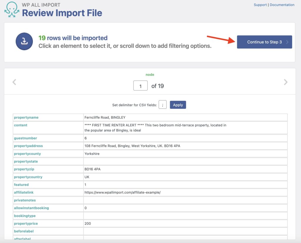 How to Import Listings into WP Rentals Review Import File