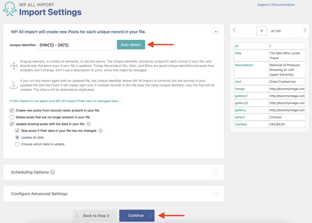 Import Advanced Custom Fields Import Settings