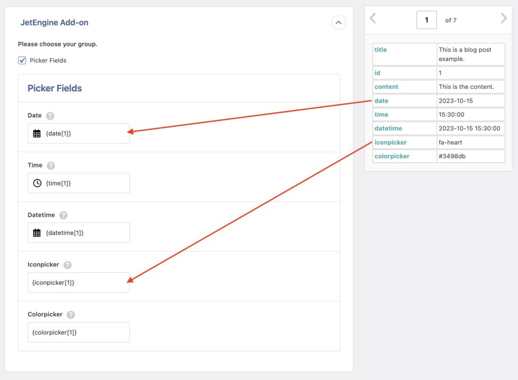 Import JetEngine Picker Fields Example Import File
