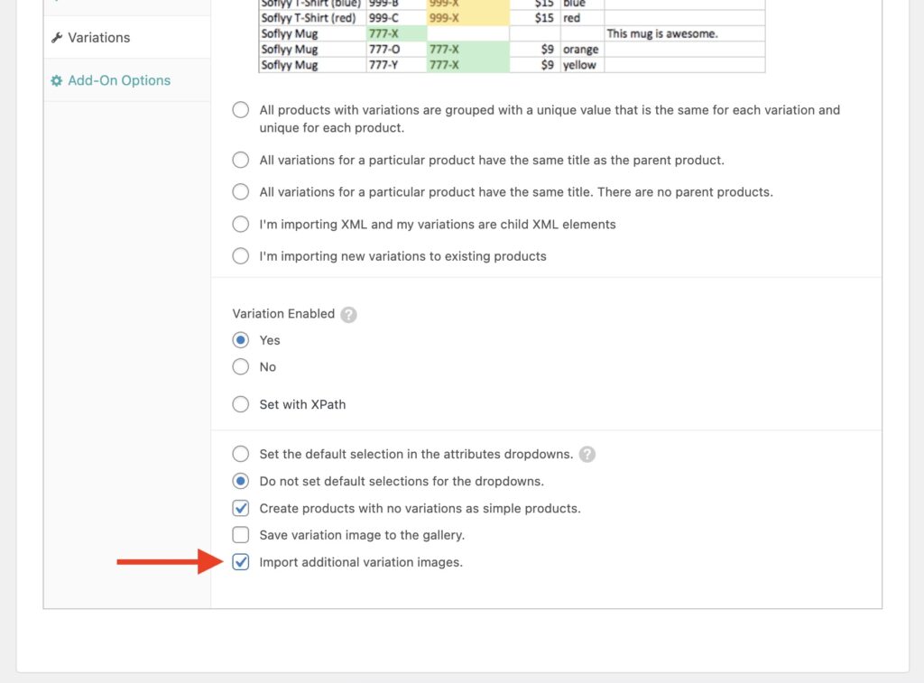 Import Products with Images Additional Variation Images