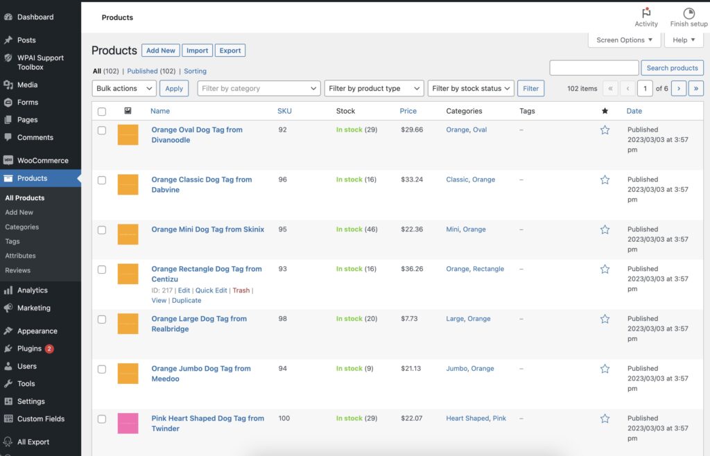 Import Products with Images All Products