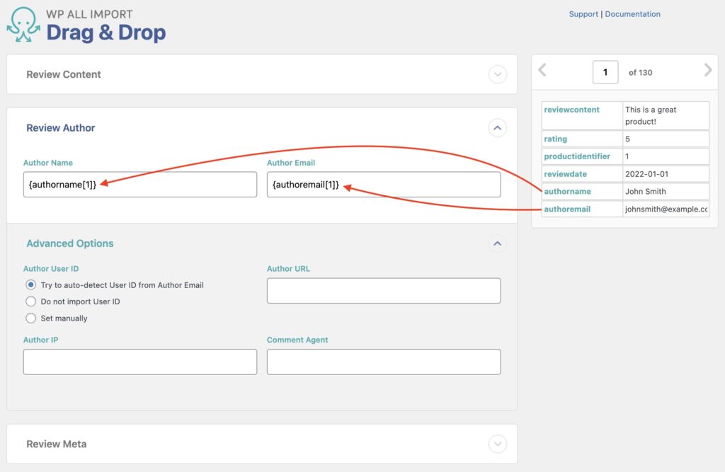 Import Reviews to WooCommerce Review Author