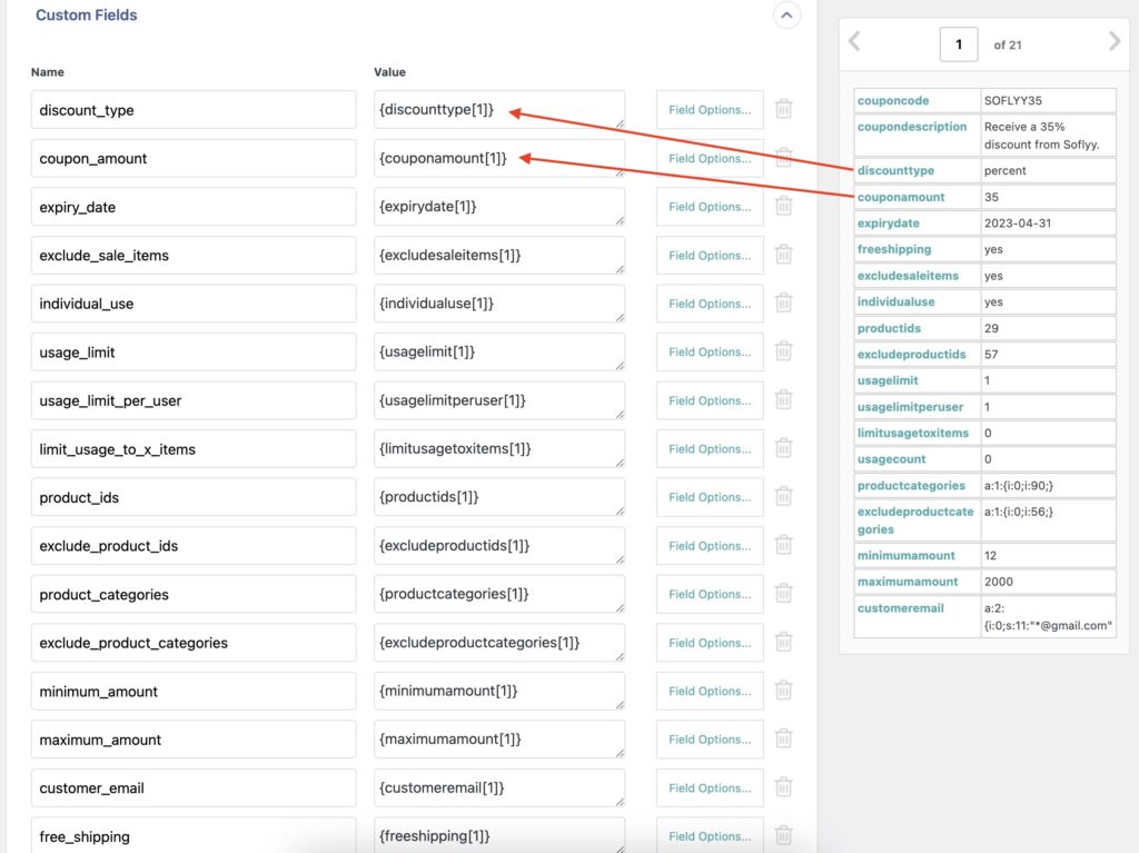 Import WooCommerce Coupons Custom Fields Required