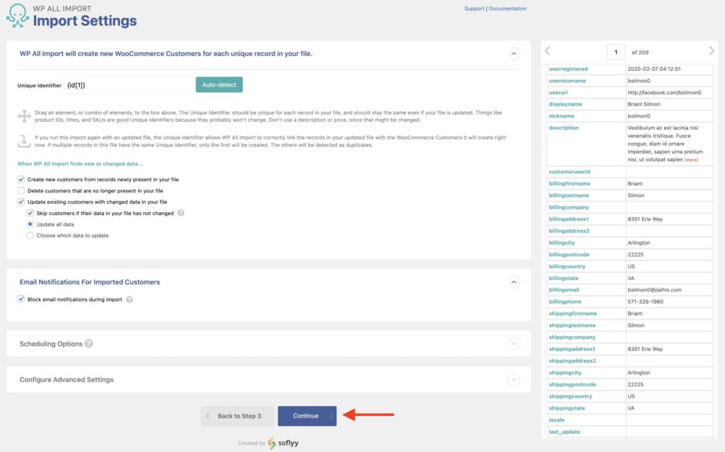Migrate WooCommerce Customers Import Settings