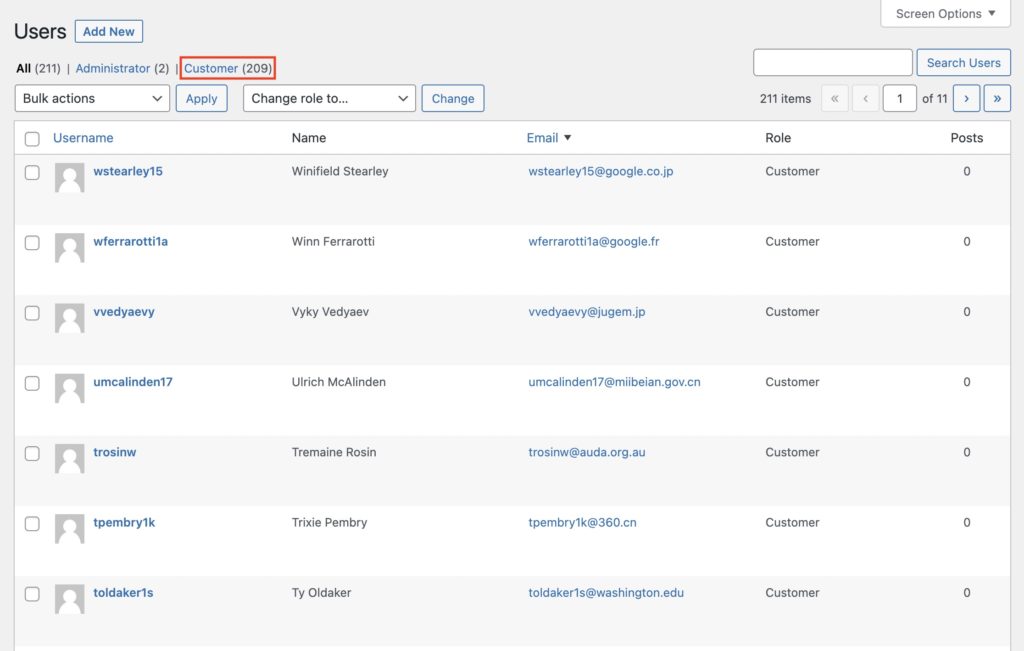 Migrate WooCommerce Customers User List