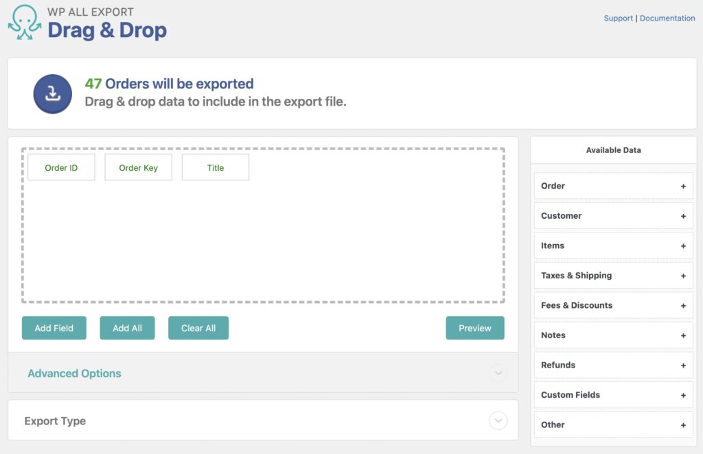 Migrate WooCommerce Orders Build Export File