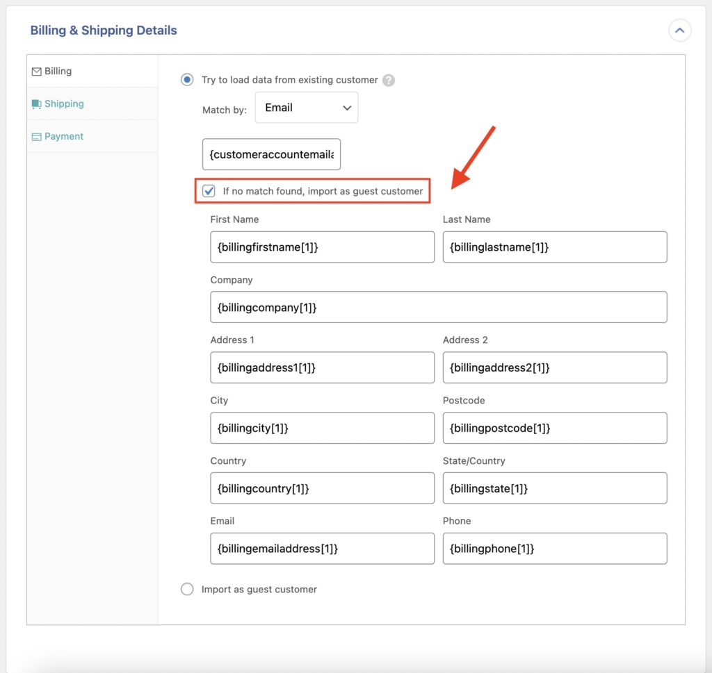 Migrate WooCommerce Orders Import Guest Customer