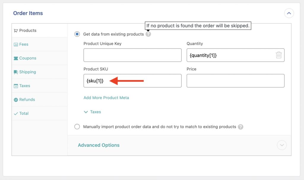 Migrate WooCommerce Orders Product SKU