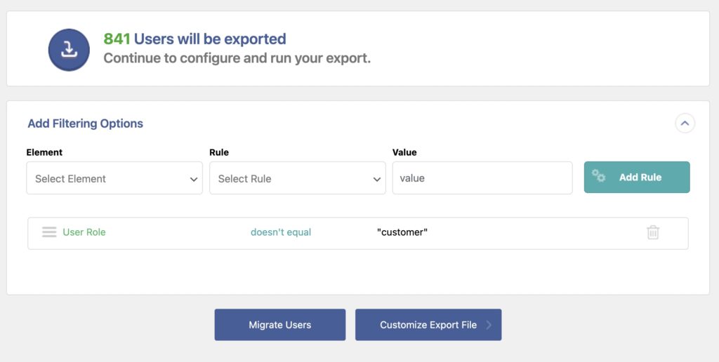 Migrate WordPress Users without Customers