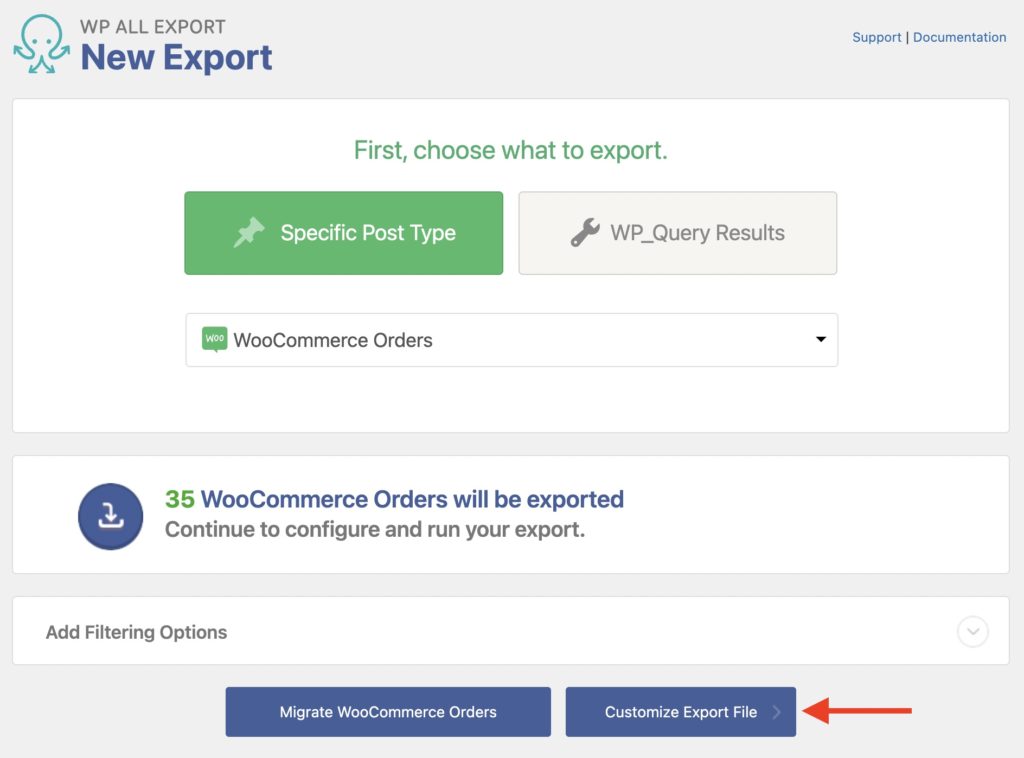 Real Time Export Create New