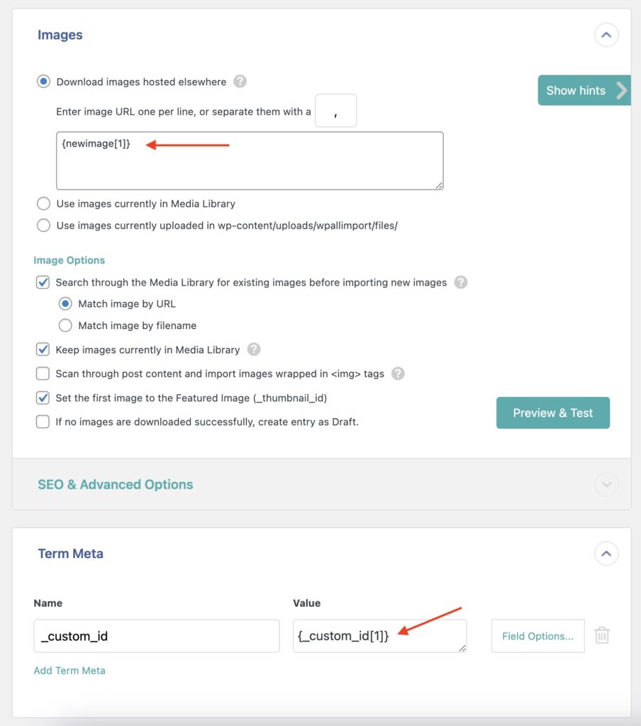 Taxonomy Meta and Images Map Images and Term Meta