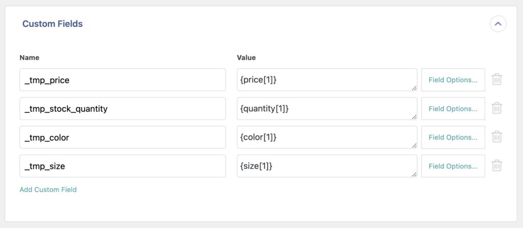 Update Variable Stock Price by Title Custom Fields