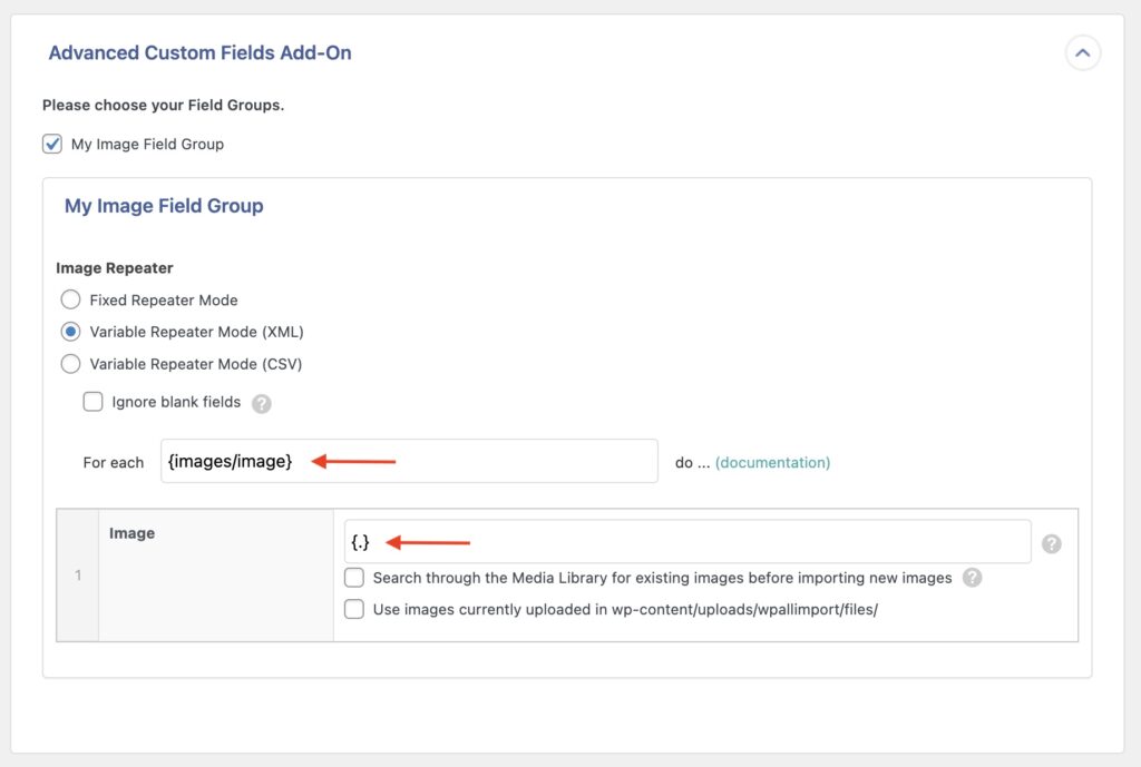 Variable Repeater Mode XML