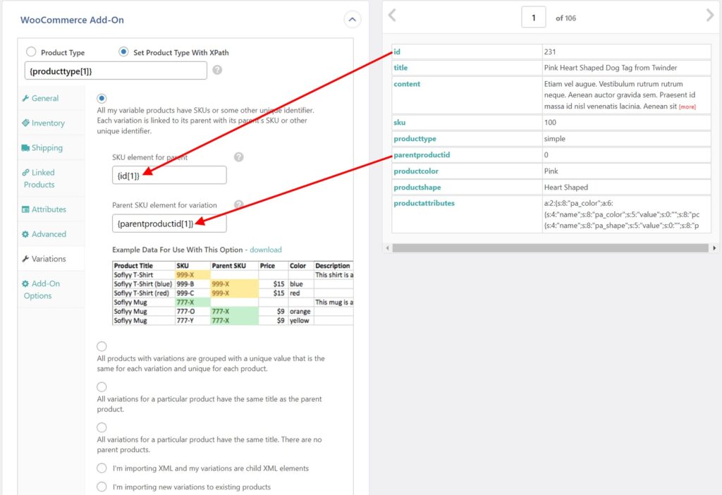 WooCommerce Bulk Upload Variable Products Variations Tab
