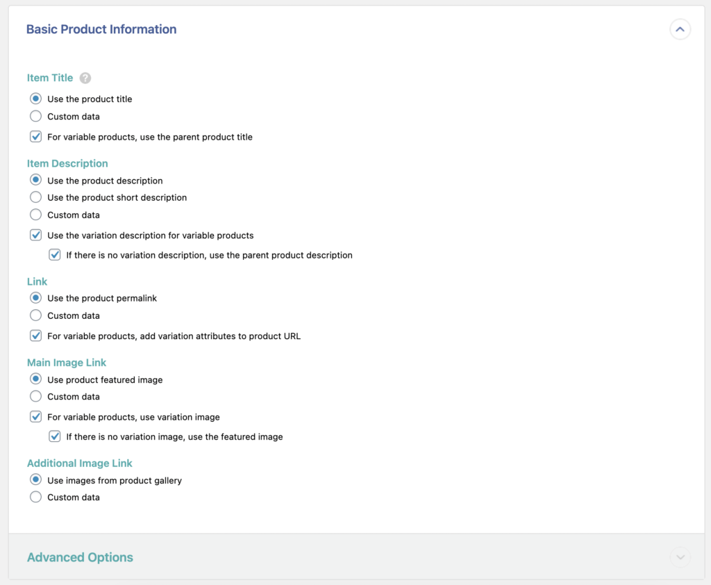 WooCommerce to Google Merchant Center Basic Product Info