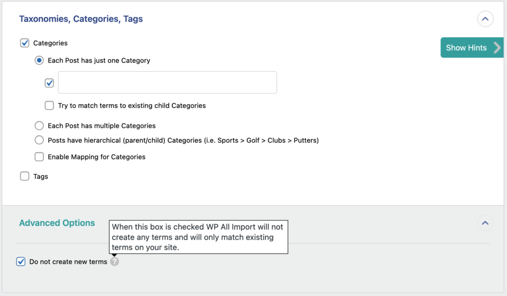 Do not create new terms