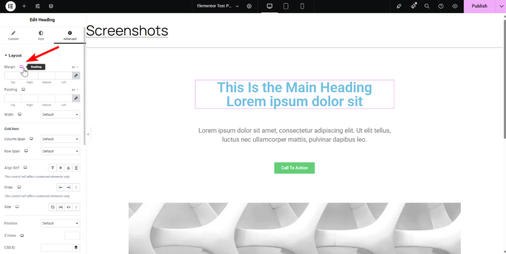 elementor responsive controls in widget settings