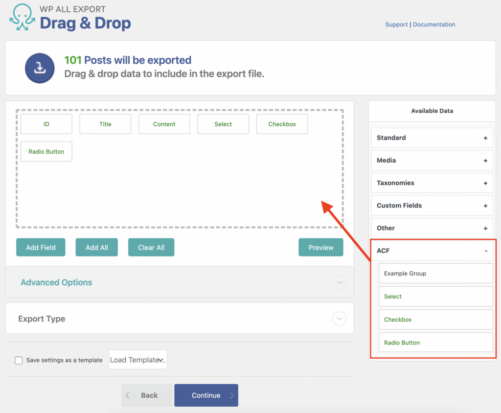 Export ACF Choice Fields