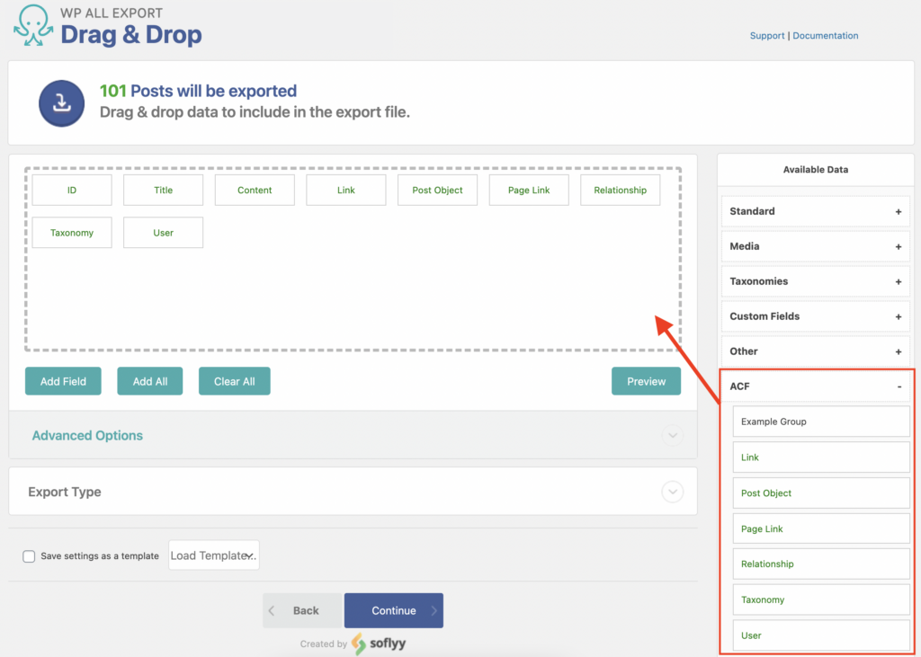 Export ACF Relational Fields