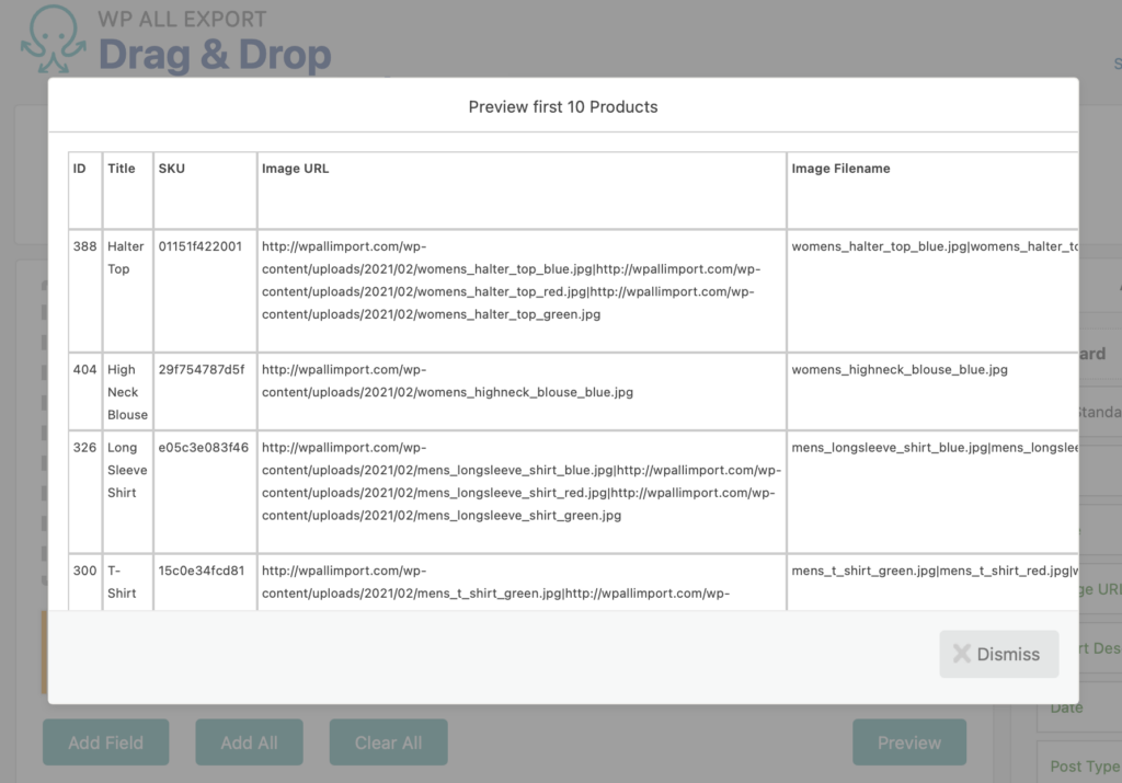 Export Images from WordPress Preview