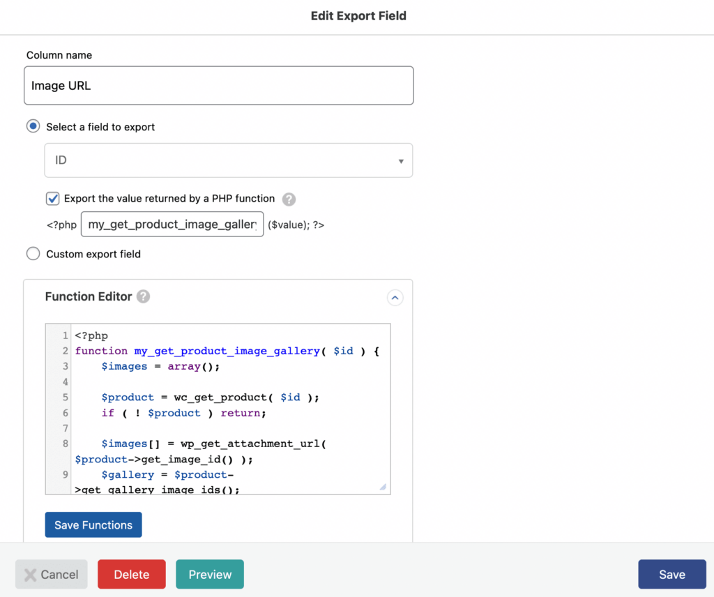 Export WooCommerce Products With Images Avoid Extra Images