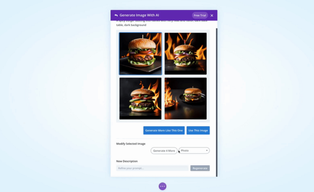 image generation in Divi