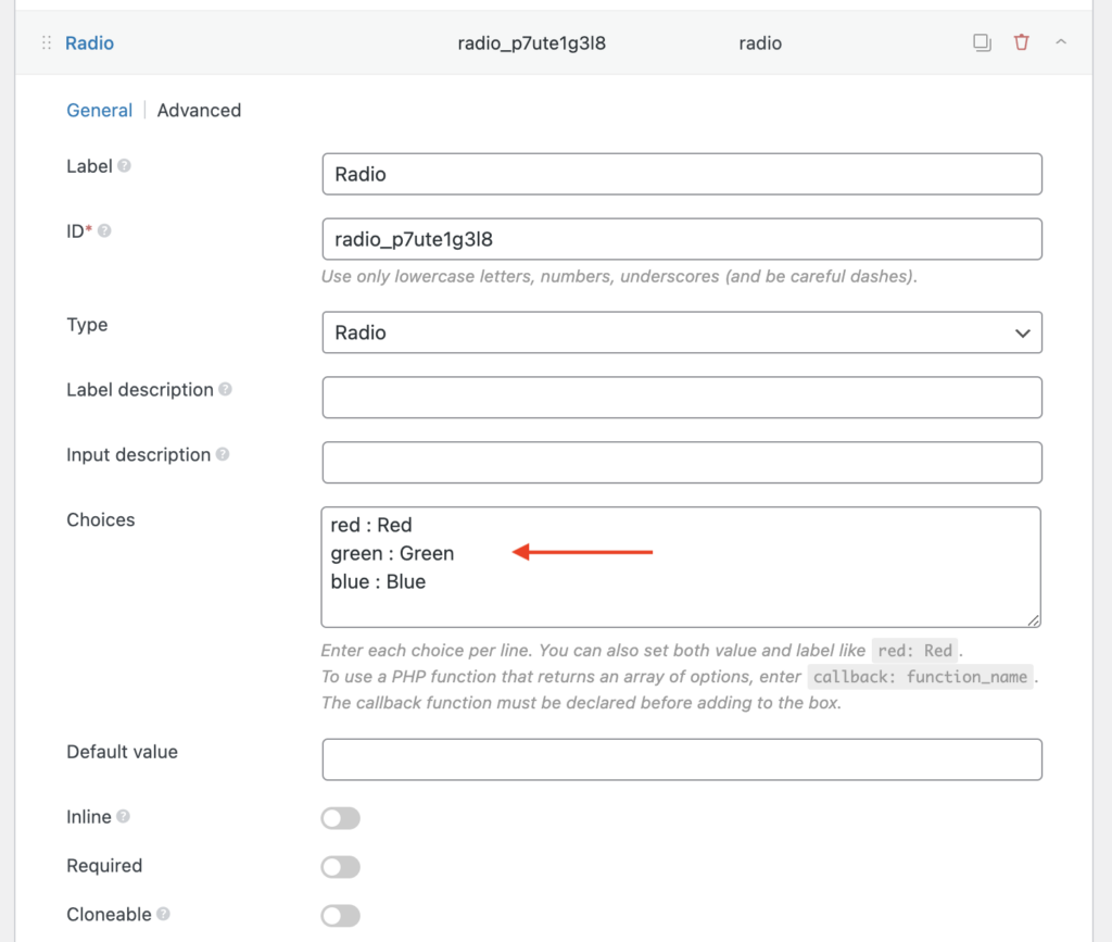 Import Meta Box Basic Fields Choices For Field