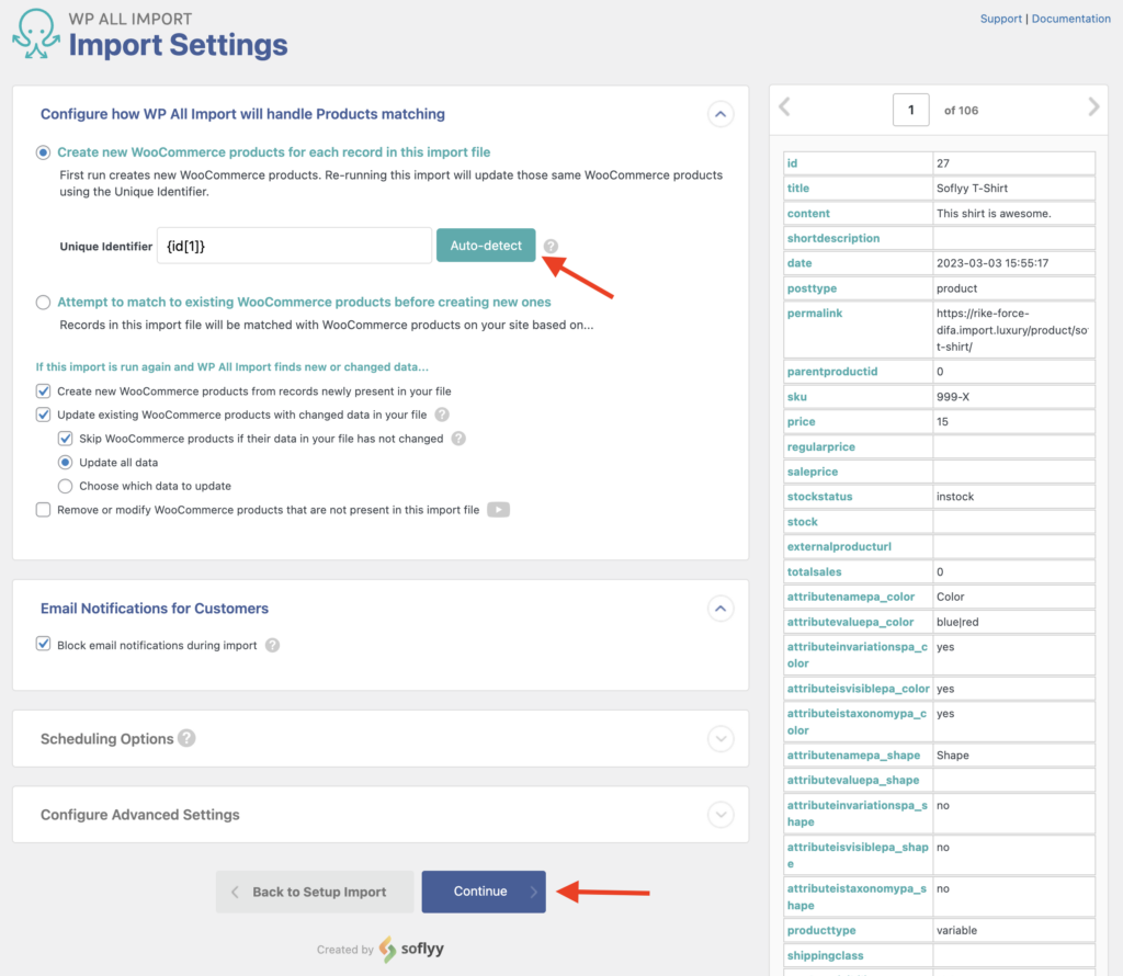 Import Products with Images Define Import Settings