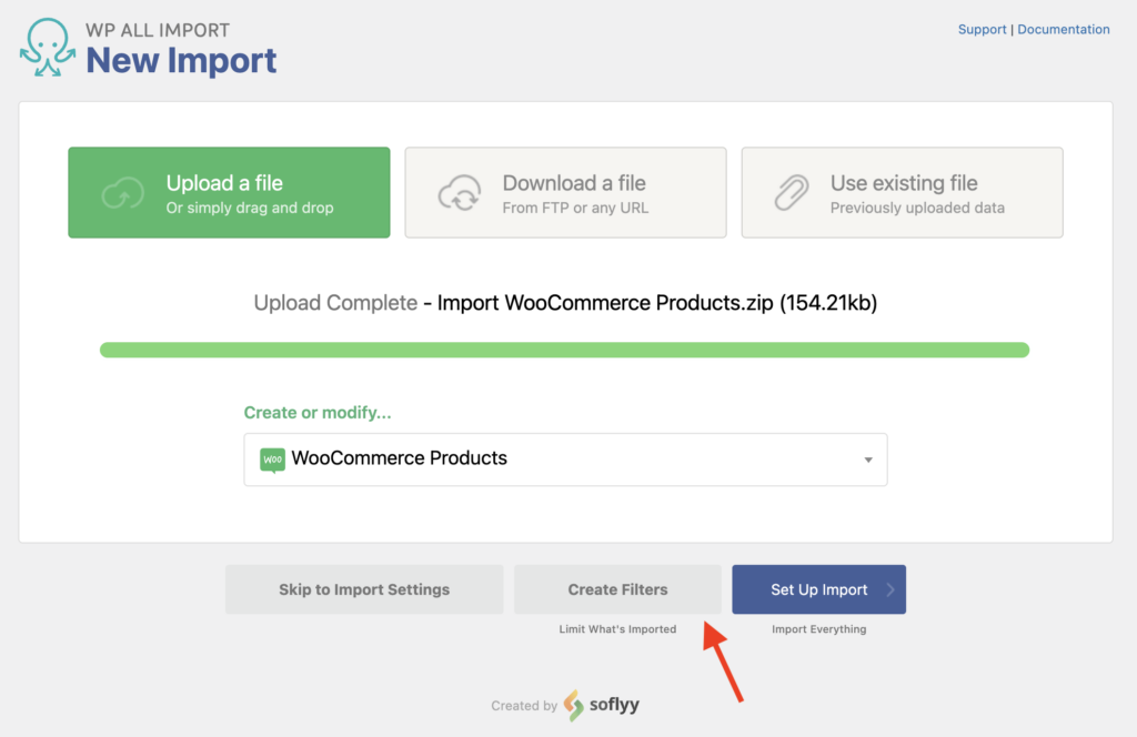 Import WooCommerce Products Create New Import Process